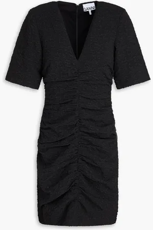 Ganni Ruched jacquard mini dress - - DE 38