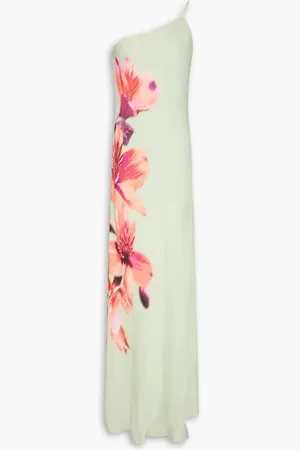 Derek Lam Milou one-shoulder floral-print crepe gown - Green - US 8