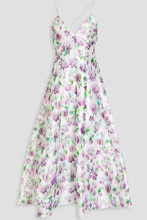 Serafini Floral-print twill midi dress - - IT 42