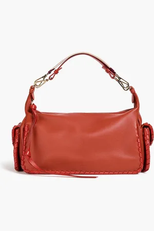 Chloé Textured-leather shoulder bag - Red - OneSize