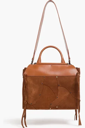 Chloé Steph studded leather and suede tote - - OneSize