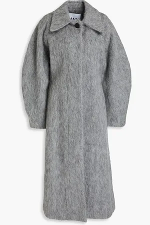 Ganni Brushed wool-blend coat - - DE 42