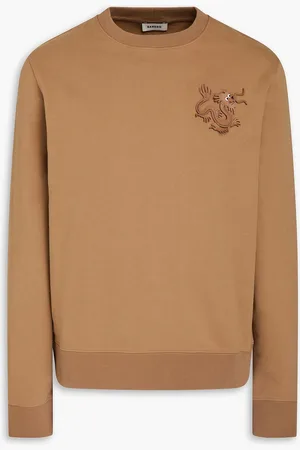 Sandro Appliquéd French cotton-terry sweatshirt - Brown - M