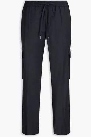 Sandro Wool-blend cargo pants - Blue - FR 42