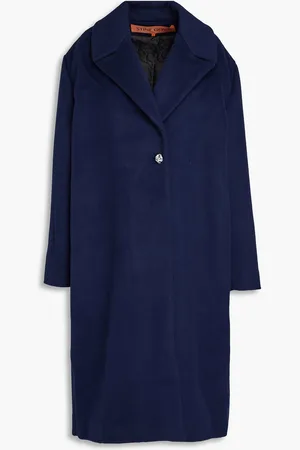 STINE GOYA Kamari double-breasted wool-blend felt coat - Blue - S