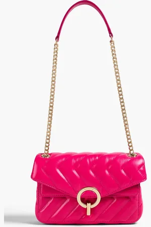 Sandro Quilted leather shoulder bag - Pink - OneSize