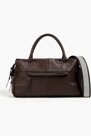 Staud Leo leather tote - Brown - OneSize
