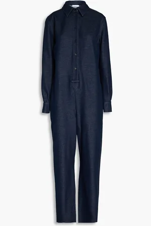 Max Mara Cotton-blend jersey jumpsuit - Blue - IT 36