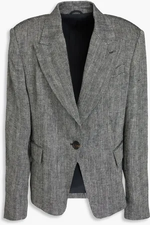 Brunello Cucinelli Herringbone linen blazer - Gray - IT 44