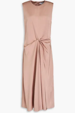 THEORY Draped satin midi dress - - US 8