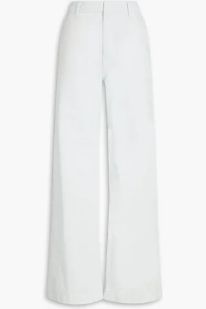 Vince Cotton-gabardine wide-leg pants - Blue - 30