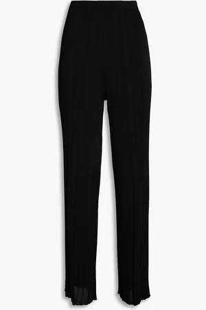 GENTRYPORTOFINO Ribbed-knit straight-leg pants - - IT 42
