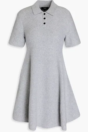 THEORY Wool and cashmere-blend mini shirt dress - Gray - S