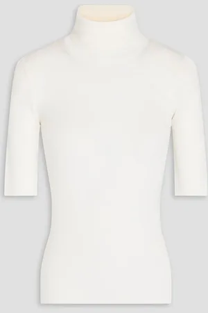 THEORY Ribbed merino wool turtleneck sweater - White - L