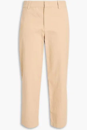 Vince Cropped cotton-twill tapered pants - Neutral - US 00