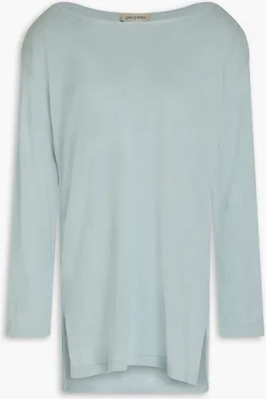 GENTRYPORTOFINO Silk and cotton-blend sweater - Blue - IT 40
