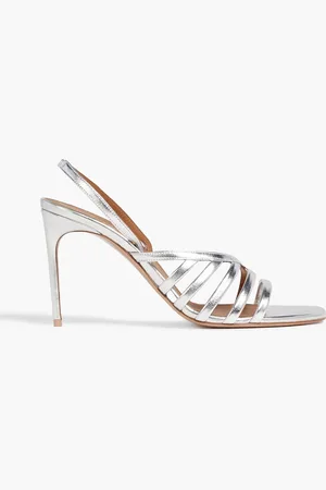 MALONE SOULIERS Ama 90 metallic leather slingback sandals - Metallic - EU 41