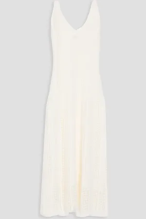 Vince Crocheted cotton midi dress - White - L