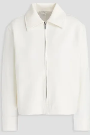 Vince Cotton-blend jersey jacket - White - XS