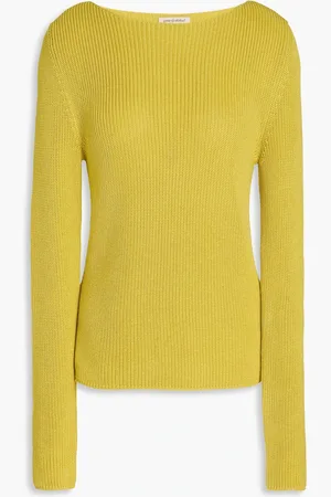 GENTRYPORTOFINO Silk and cotton-blend sweater - Yellow - IT 40