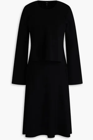 THEORY Layered stretch-knit dress - - S