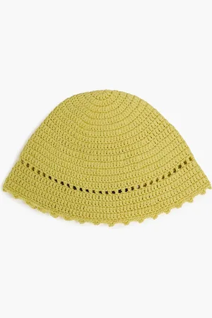 GENTRYPORTOFINO Pointelle-trimmed cotton beanie - Yellow - ONESIZE