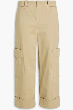 Vince Cropped cotton-blend twill cargo pants - Neutral - US 2