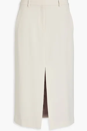 THEORY Crepe midi pencil skirt - White - US 4