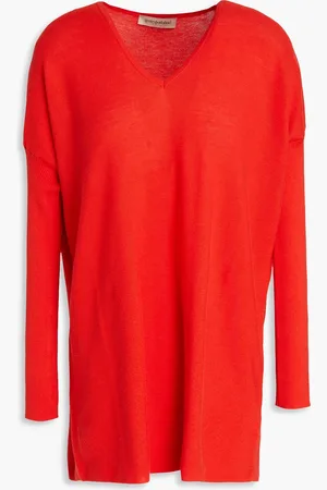 GENTRYPORTOFINO Cotton and cashmere-blend sweater - Red - IT 42