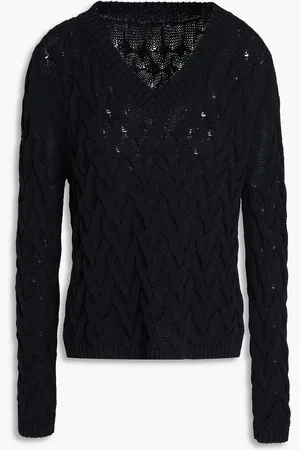 GENTRYPORTOFINO Cable-knit cotton-blend sweater - - IT 40