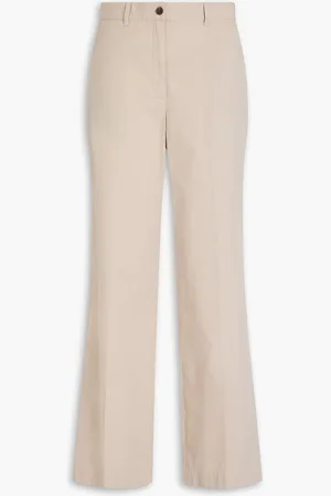 THEORY Cotton-blend twill straight-leg pants - Neutral - US 0