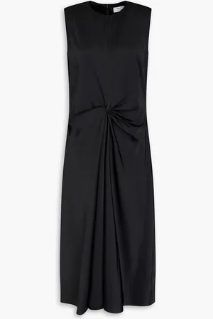 THEORY Draped satin midi dress - - US 10