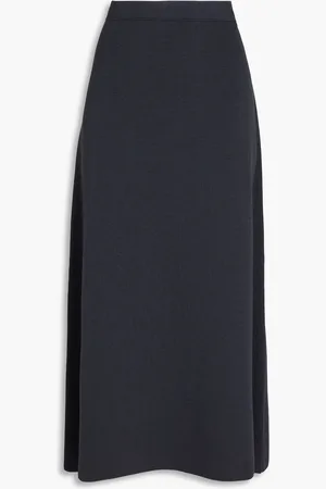 GENTRYPORTOFINO Silk and cotton-blend midi skirt - Blue - IT 46
