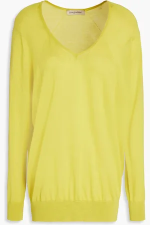 GENTRYPORTOFINO Cashmere and silk-blend sweater - Yellow - IT 38