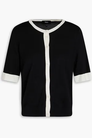 THEORY Wool-jersey cardigan - - L