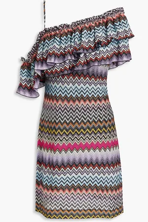 Missoni Ruffled metallic crochet-knit mini dress - - IT 44