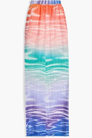 Missoni Printed crochet-knit wide-leg pants - - IT 36