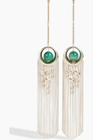 ZIMMERMANN Gold-tone agate earrings - Green - OneSize