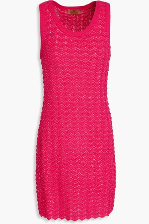 Missoni Sequined crochet-knit mini dress - Pink - IT 40