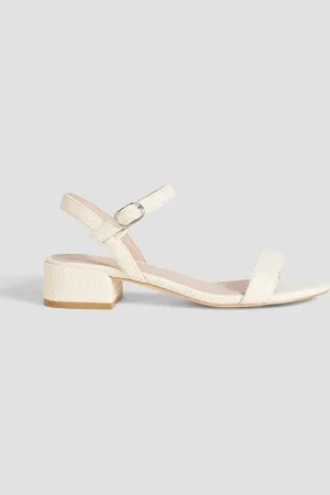 Stuart Weitzman Dancer 35 raffia sandals - White - EU 37