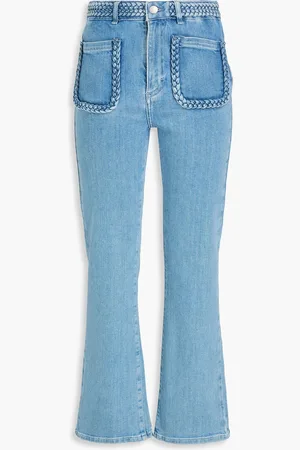 Maje Braided high-rise bootcut jeans - Blue - FR 40