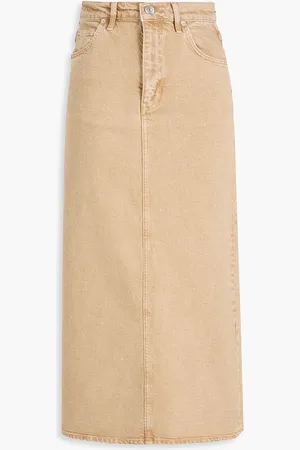 Maje Denim midi pencil skirt - Neutral - FR 38