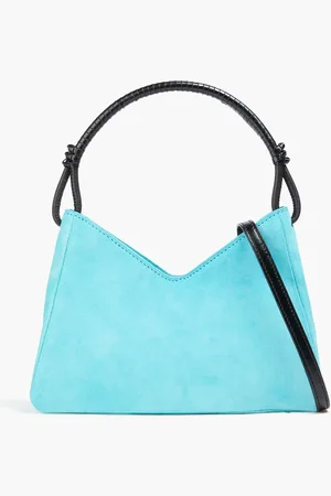 Staud Valerie suede shoulder bag - Blue - OneSize