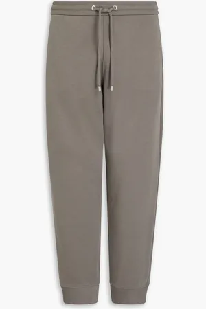 Giorgio Armani Cotton-blend fleece sweatpants - Neutral - IT 50