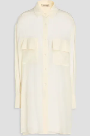 GENTRYPORTOFINO Silk crepe de chine shirt - White - IT 42