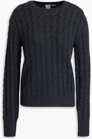 Totême Cable-knit wool sweater - Gray - M
