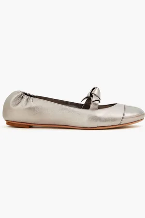 ALEXANDRE BIRMAN Clarita metallic leather ballet flats - Metallic - EU 39