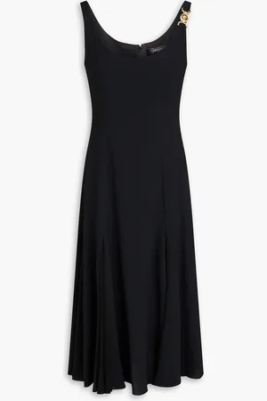 VERSACE Embellished chiffon and crepe midi dress - - IT 40