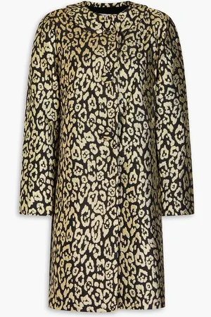 Carolina Herrera Leopard-jacquard coat - - US 6