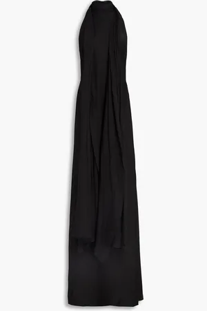 Halston Heritage Speranza draped chiffon and satin gown - - US 10
